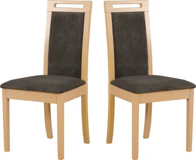 Produktbild von LeafDesign Esszimmerstühle Holz - Stuhl Buche Massiv - Stühle Esszimmer 2er Set - Holzstuhl - Esstischstühle -Küchenstühle 2er Set, ROMA 6, sonoma
