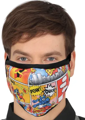 Produktbild von Comic Mund-Nasen-Maske aus Stoff