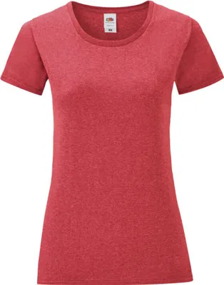 Produktbild von Fruit of the Loom - "Iconic" T-Shirt für Damen BC4799 (L) (Rot meliert)