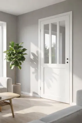 Immagine prodotto di Blocco porta officina rivestito di bianco Larghezza 73 Spinta a destra