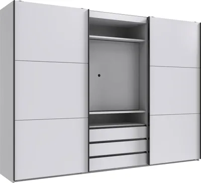 Produktbild von Schwebetürenschrank Magie mit TV-Element 300x65x236cm weiß (18838)