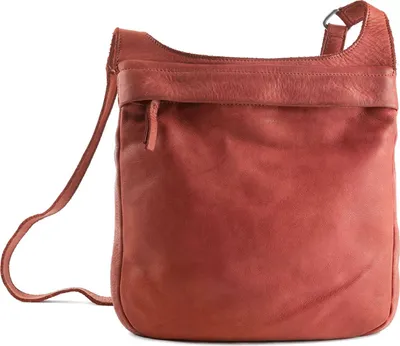 Produktbild von HAROLD'S Leder Schultertasche Umhängetasche Submarine Shopper Zip Red rot