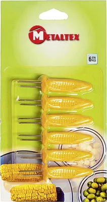 Produktbild von Metaltex 259806080 Karte Maiskolben-Halter, gelb (6er Pack)