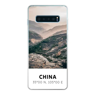Produktbild von MuchoWow® Handyhülle Schutzhülle Hülle für Samsung Galaxy S10 Plus China - Berge - Asien - Sommer Silikon Softcase Handy Hülle - Schutzhülle