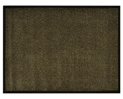 Zdjęcie produktu dla Wycieraczka antypoślizgowa 40x60cm na gumie, z rantem, kolor brązowy