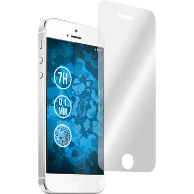 Produktbild von 6er-Pack PhoneNatic Displayschutzfolien Fiber-Glas klar  kompatibel mit Apple iPhone 5 / 5s / SE