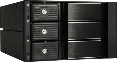 Imagen del producto de SilverStone SST-FS303-12G: Carcasa externa de 3,5 pulgadas, con 3 bahías -  - Carcasa para discos duros con intercambio en caliente de color