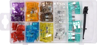 Image de Kit de fusibles plats pour véhicules automobiles avec pince, 96 pièces