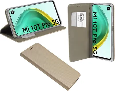 Obrázok produktu pre "Smart" knižkové puzdro pre mobilný telefón XIAOMI Mi 10T PRO kryt peňaženkové puzdro ochranný kryt s funkciou stojana, slot na kartu zlatý