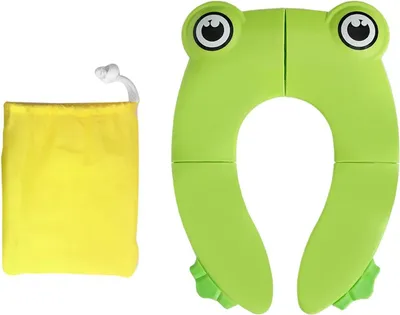 Productafbeelding van Toiletbril voor Peuters - Potjesonderlegger Trainingsmat - Zindelijkheidstraining - Antislip Ontwerp - 20 x 15 cm - Groen