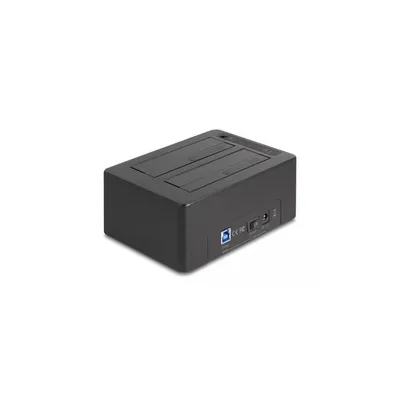 Produktbild von Delock - HDD / SSD Dockingstation Schächte: 2 - 2,5" / 3,5" gemeinsam genutzt (6,4 cm/8,9 cm gemeinsam genutzt) - SATA 6Gb/s - USB 3.2 (Gen 1) - Schwarz