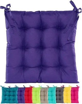 Produktbild von JACK Outdoor Stuhlkissen 38x38cm Lounge Kissen Auflage Wasserfest Sitzkissen Garten Lotus Effekt, Farbe:Lila