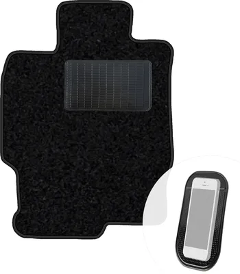 Produktbild von moto-MOLTICO Fahrer Fußmatte Auto Velours Fahrerseite Autoteppiche Schwarz Fahrermatte 1-teilig passend für Mazda 6 II 2008-2012