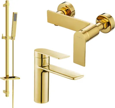 Produktbild von Mexen Zero DQ02 Brausegarnitur, Gold - 71104DQ02-50