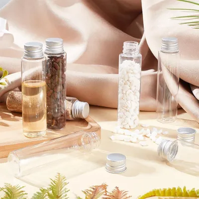 Produktbild von Klare Glasflaschen - 30 Stück - 50 ml - Reagenzgläser mit Schraubverschluss - Wissenschaftliche Experimente