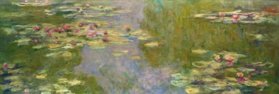 Produktbild von Claude Monet Kunstdruck Bild - Seerosen, 1919 (53 x 158 cm)