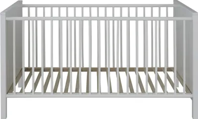 Produktbild von trendteam Babyzimmer Kinderbett Ole/Emma Weiß Melamin/ 76 x 83 x 147 cm