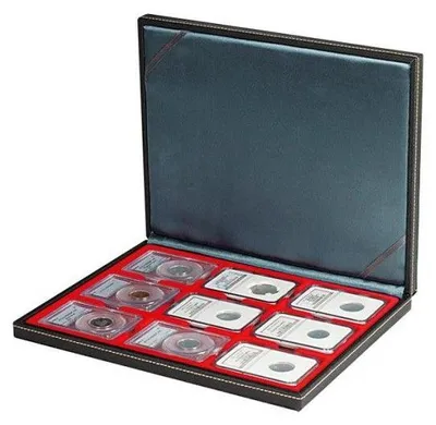 Produktbild von Lindner 2364-2219E NERA Münzkassette M für 9 Slabs-rot