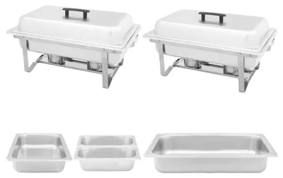 Produktbild von vidaXL Chafing Dish Set 2-tlg. Edelstahl