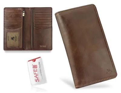 Obrázek produktu pro Pánská peněženka Visconti z přírodní kůže hnědá RFID 18,5x10 cm