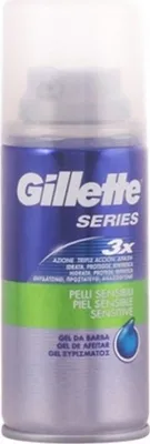 Obrázek produktu pro Gillette Sensitive Skin, Holicí gel, 75 ml, Aqua, Palmitic Acid, Triethanolamine, Isopentane, Glyceryl Oleate, Stearic Acid, Isobutane,...