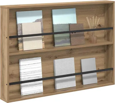 Produktbild von Cloris Designermöbel Magazinregal Artisan-Eiche 100 x 12 x 70cm Holzwerkstoff - 2026Neu861589 - Zeitungsständer