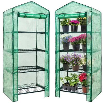 Productafbeelding van Kweekkas - Tuinkast - Broeikas - Plantenkas -Folie - 160x50x70 CM, AI-gegenereerde afbeelding