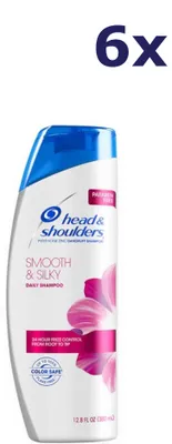 Produktbild von 6x Head & Shoulders Shampoo - Smooth & Silky 400ml