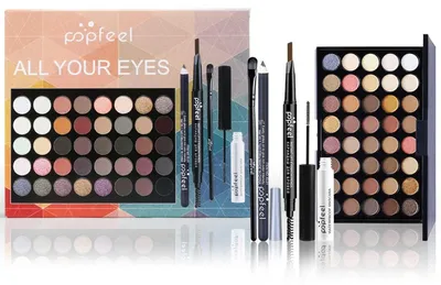 Productafbeelding van 19-delige make-up set voor dames, inclusief make-up tas, oogschaduw, lipgloss, cadeauverpakking