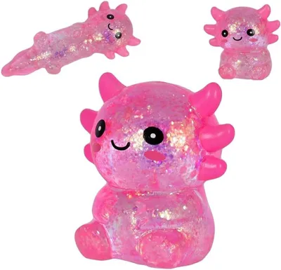 Productafbeelding van Squeeze Squishy met glitter - Zacht knijpspeelgoed in roze paars