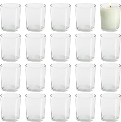 Produktbild von Teelichthalter Kristallklare Votivkerzenhalter (72 Pack) B5 x H65 cm - Kristallene Zylinderaufsätze - Dekorative Hochzeitstischornamente & Aromatherapie Geschenk