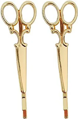 Produktbild von A&A Haarklemmen Schere gold 2er Pack, Metall-Look