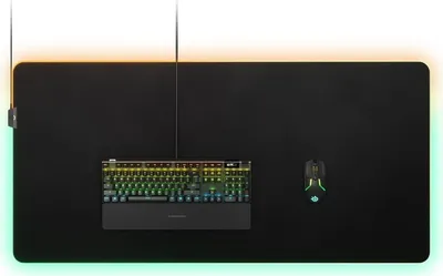 Image de Steelseries QcK Prism Cloth 3XL, Tapis de souris de jeu, Noir, Couleur:Noir