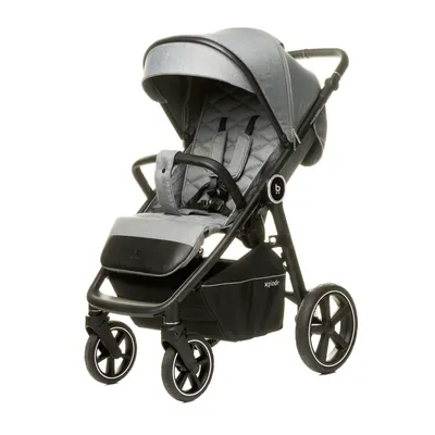 Produktbild von 4Baby | Kinderwagen - Buggy Kinderwagen - Grau - Mit Flaschenhalter und Regenschutz - mit Einhand-Faltung - Für Gelände bis 22 kg - Xplode