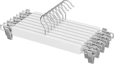 Produktbild von Famanu Kleiderbügel mit Clips - Weiß