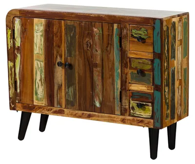 Immagine prodotto di MASSIVMOEBEL24 | SIXTIES #112 Madia in legno riciclato - laccato / multicolore 110x40x86
