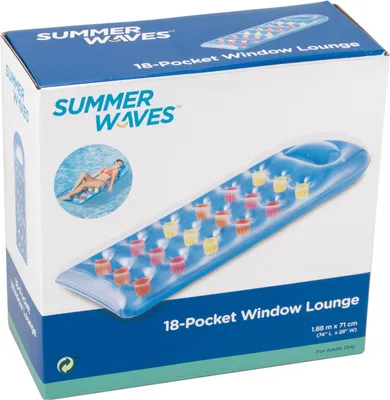 Produktbild von Summer Waves Luftmatratze Blau Lounge mit Sichtfenster