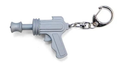 Produktbild von schlüsselanhänger Weltraumkanone geführt 5,5 x 4 cm grau