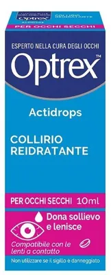 Productafbeelding van COLLIRIO REIDRATANTE OCCHI SECCHI OPTREX ACTIDROPS 10 ML(Oogdruppels ter hydratatie bij droge ogen, OPTREX ACTIDROPS, 10 ml)