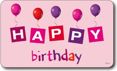 Produktbild von Kesper Frühstückbrettchen, Melamin, Happy birthday (pink) 32309