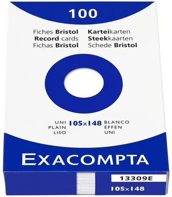 Produktbild von Karteikarten A6 blanko weiß VE=20x100 Stück