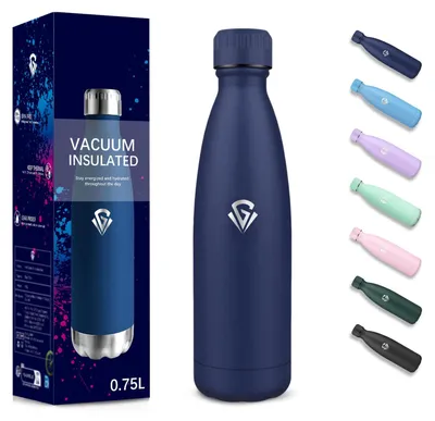 Produktbild von Trinkflasche, 750 ml BPA-frei, Trinkflasche Edelstahl, Doppelwandig Vakuumisolie