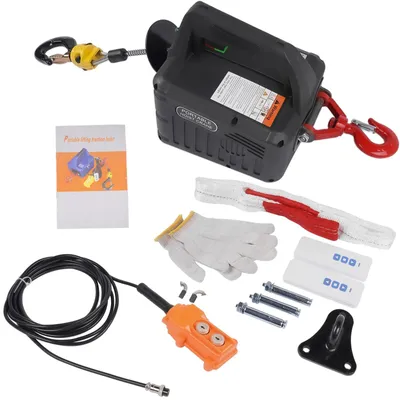 Immagine prodotto di Verricelli elettrici - Verricelli portatili 3-in-1 - 1500 W - Capacità di traino: 498 kg - Altezza di sollevamento: 7 m - Doppio telecomando - 500A