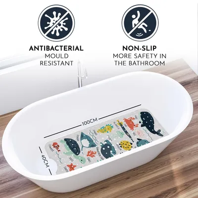 Produktbild von Antirutsch Badematte für Kinder 100x40 cm, Duschmatte, für Badezimmer