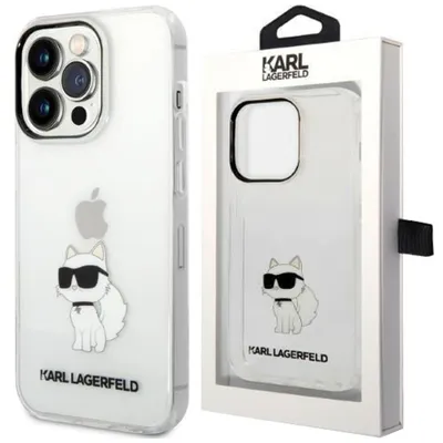 Produktbild von Karl Lagerfeld Klhcp14Lhnchtct Iphone 14 Pro 6.1"" Transparente Hartschale Ikonik Choupette