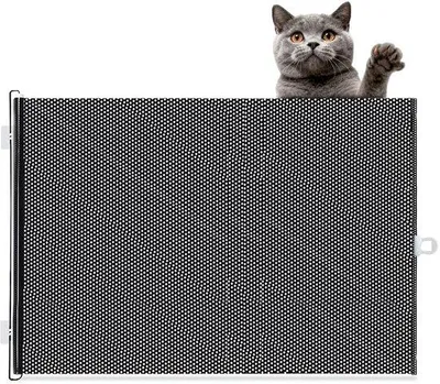 Obrázok produktu pre Ochranná sieťka na schody Unyqoos® pre deti a domáce zvieratá – flexibilná, až do 125 cm, vyrobená z polyesteru, bez nutnosti vŕtania, úsporná, mobilná