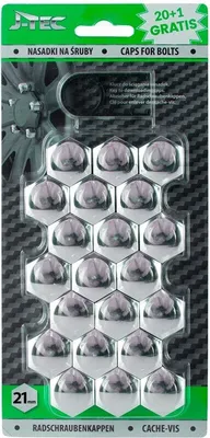 Immagine prodotto di J-Tec tappi per dadi ruota 21 mm plastica cromo 20+1 pezzi