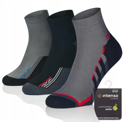 Produktbild von Intenso 3er-Pack Bambus Sport-Söckchen Knöchelhöhe Atmungsaktiv