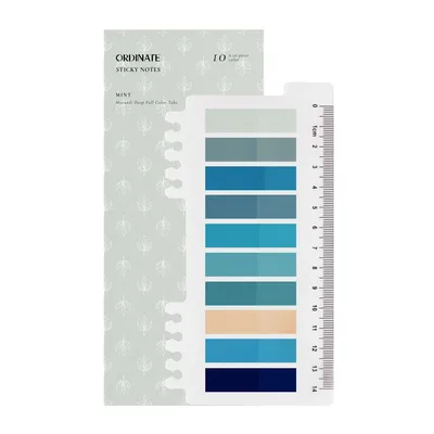 Produktbild von Ordinate - Mint Transparente Haftnotizen, Haftstreifen, Haftmarker, Klebezettel, planner, sticky notes, Book Tabs, Lesezeichen schule zubehör