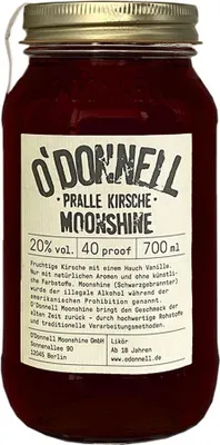 Produktbild von O'Donnell Pralle Kirsche Moonshine Likör, 20% Vol. 0,7 l